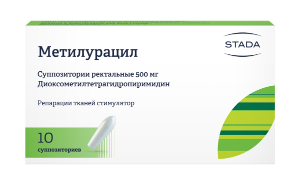 Метилурацил суппозитории ректальные 500мг №10 фото в интернет-аптеке "Фармсервис" Метилурацил суппозитории ректальные 500мг №10 фото в интернет-аптеке "Фармсервис"