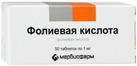Фолиевая кислота таблетки 1мг №50 детальное фото в интернет-аптеке "Фармсервис"