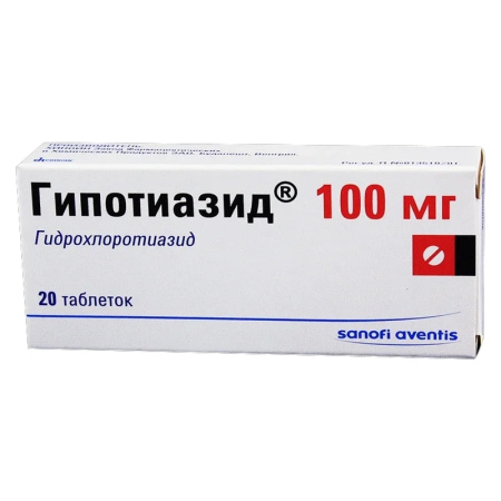Гипотиазид таблетки 100мг №20 детальное фото в интернет-аптеке "Фармсервис"