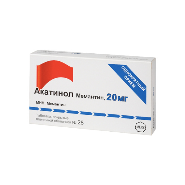 Акатинол Мемантин таблетки, покрытые плёночной оболочкой 20мг №28 фото в интернет-аптеке "Фармсервис"