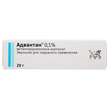 Адвантан эмульсия для наружного применения 0.1% x 20г №1 детальное фото в интернет-аптеке "Фармсервис"