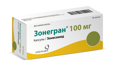 Зонегран капсулы 100мг №56 детальное фото в интернет-аптеке "Фармсервис"