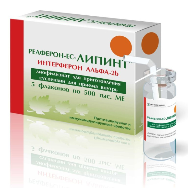 Реаферон-ЕС-Липинт лиофилизат для приготовления суспензии для приема внутрь 500000МЕ x 500000МЕ №5 фото в интернет-аптеке "Фармсервис"