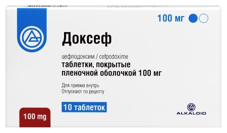 Доксеф таблетки, покрытые плёночной оболочкой 100мг №10 детальное фото в интернет-аптеке "Фармсервис"