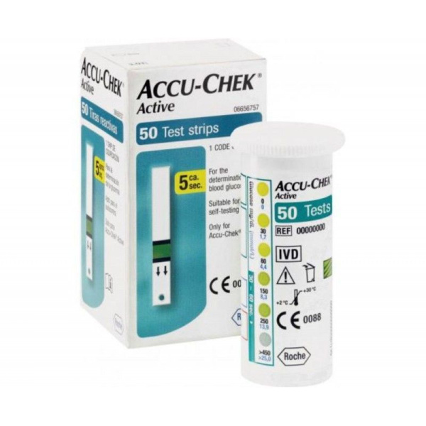 Тест-полоска Accu-Chek Active №50 фото в интернет-аптеке "Фармсервис"