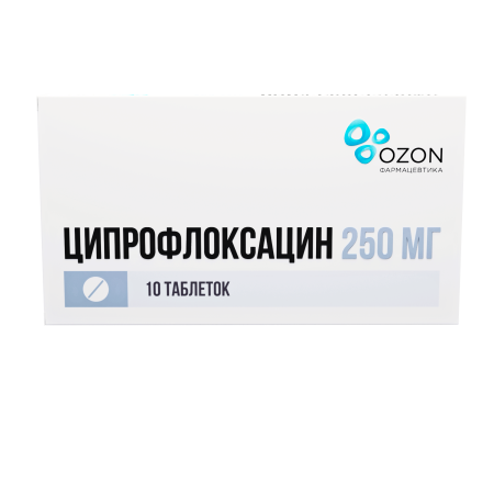 Ципрофлоксацин таблетки, покрытые плёночной оболочкой 250мг №10 детальное фото в интернет-аптеке "Фармсервис" Ципрофлоксацин таблетки, покрытые плёночной оболочкой 250мг №10 детальное фото в интернет-аптеке "Фармсервис"