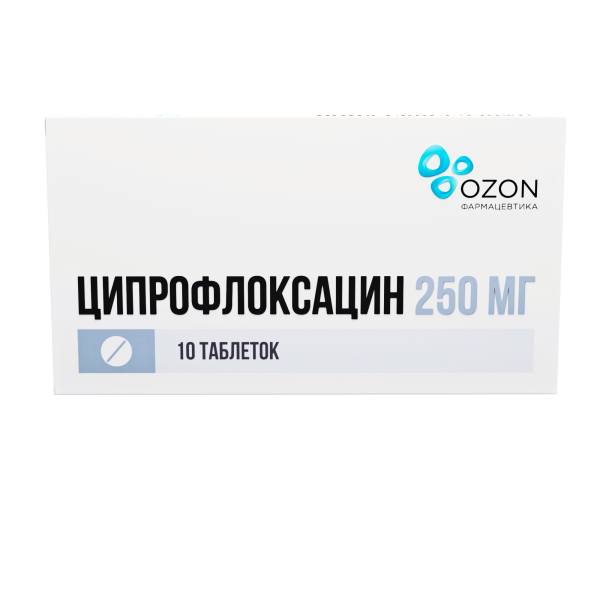 Ципрофлоксацин таблетки, покрытые плёночной оболочкой 250мг №10 фото в интернет-аптеке "Фармсервис" Ципрофлоксацин таблетки, покрытые плёночной оболочкой 250мг №10 фото в интернет-аптеке "Фармсервис"