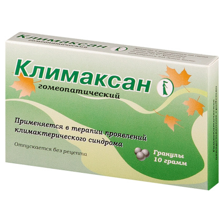 Климаксан гомеопатический гранулы гомеопатические 10г №1 детальное фото в интернет-аптеке "Фармсервис"