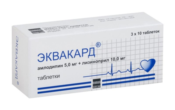 Эквакард таблетки 5мг+10мг №30 фото в интернет-аптеке "Фармсервис" Эквакард таблетки 5мг+10мг №30 фото в интернет-аптеке "Фармсервис"