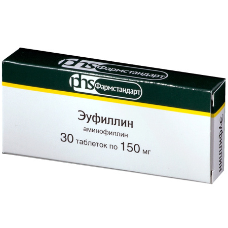 Эуфиллин таблетки 150мг №30 детальное фото в интернет-аптеке "Фармсервис"