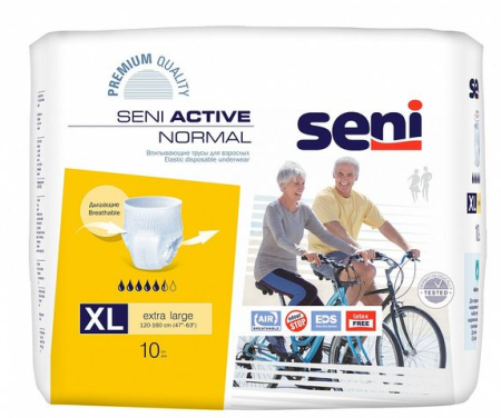 Подгузники-трусики для взрослых SENI ACTIVE Normal Extra Large №10 детальное фото в интернет-аптеке "Фармсервис"