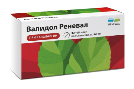 Валидол Реневал таблетки подъязычные 60мг №32 детальное фото в интернет-аптеке "Фармсервис"