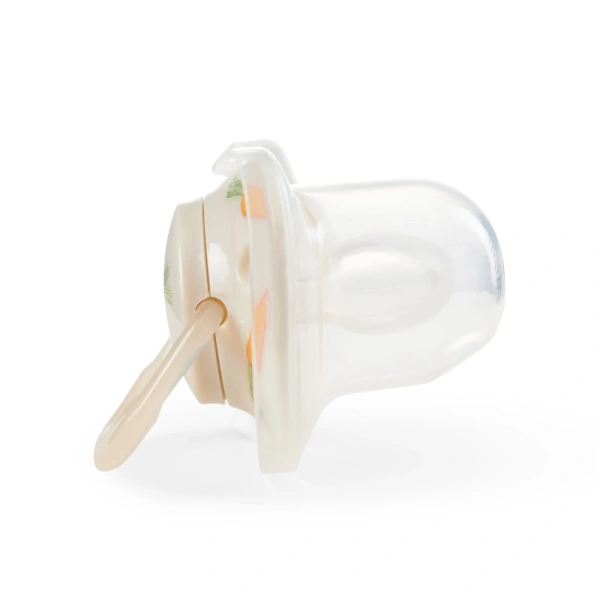 Соска-пустышка HAPPY BABY силиконовая симметричной формы Морковь (с 12-24мес.) (арт. 13008/1) молочный фото в интернет-аптеке "Фармсервис"