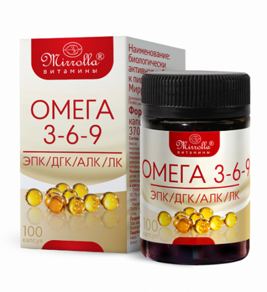 ОМЕГА 3-6-9 Мирролла 100 капсул фото в интернет-аптеке "Фармсервис"