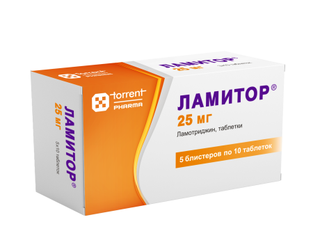 Ламитор таблетки 25мг №50 детальное фото в интернет-аптеке "Фармсервис"