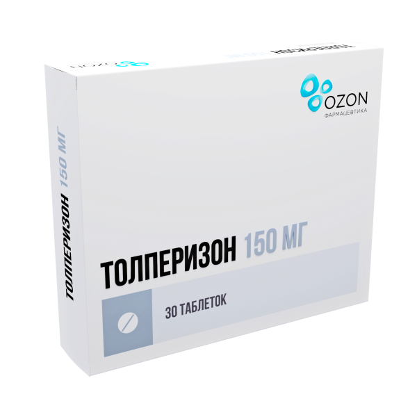 Толперизон таблетки, покрытые плёночной оболочкой 150мг №30 фото в интернет-аптеке "Фармсервис"
