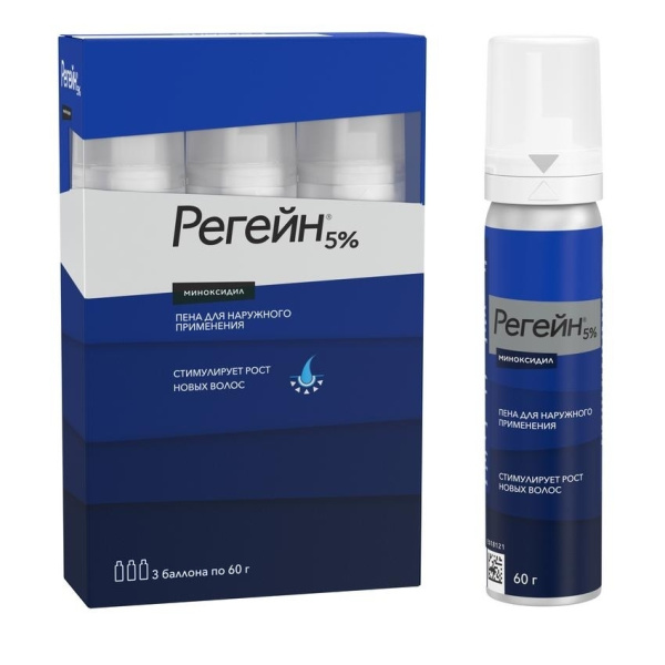 Регейн пена для наружного применения 5% x 60г №3 фото в интернет-аптеке "Фармсервис"