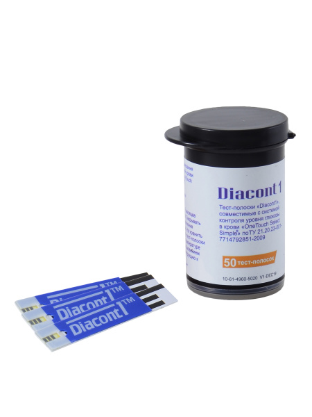 Тест-полоска DIACONT-1 №50 для люкометра One Touch Select Simple (комплект 2) фото в интернет-аптеке "Фармсервис"