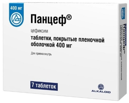 Панцеф таблетки, покрытые плёночной оболочкой 400мг №7 детальное фото в интернет-аптеке "Фармсервис"