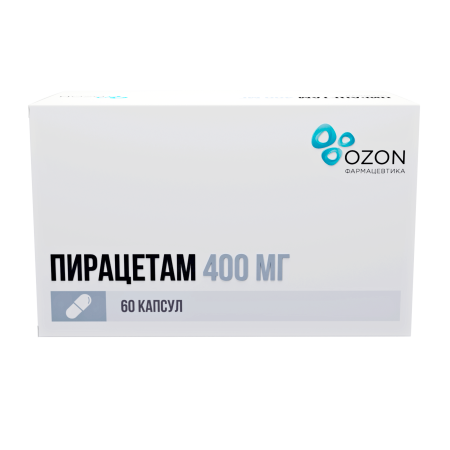 Пирацетам капсулы 400мг №60 детальное фото в интернет-аптеке "Фармсервис"