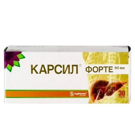 Карсил Форте капсулы 90мг №30 детальное фото в интернет-аптеке "Фармсервис"