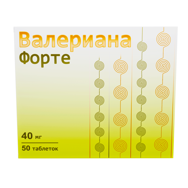 Валериана Форте таблетки, покрытые плёночной оболочкой 40мг №50 фото в интернет-аптеке "Фармсервис"