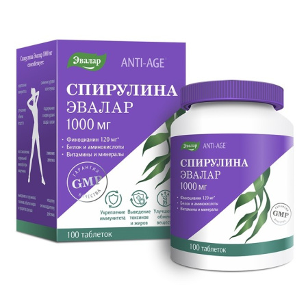 Спирулина таблетки 1000мг №100 детальное фото в интернет-аптеке "Фармсервис"
