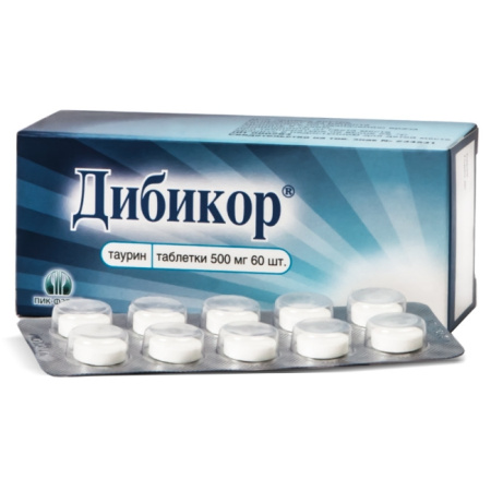 Дибикор таблетки 500мг №60 детальное фото в интернет-аптеке "Фармсервис"