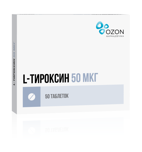L-Тироксин таблетки 50мкг №50 фото в интернет-аптеке "Фармсервис"