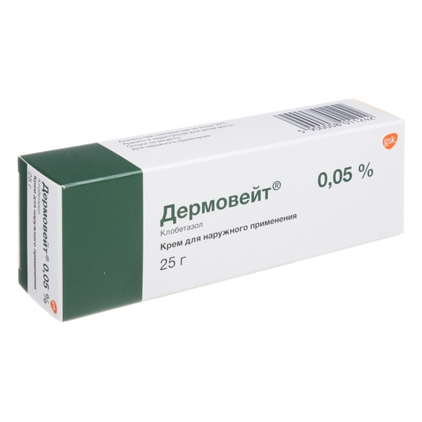 Дермовейт крем для наружного применения 0.05% x 25г №1 фото в интернет-аптеке "Фармсервис" Дермовейт крем для наружного применения 0.05% x 25г №1 фото в интернет-аптеке "Фармсервис"