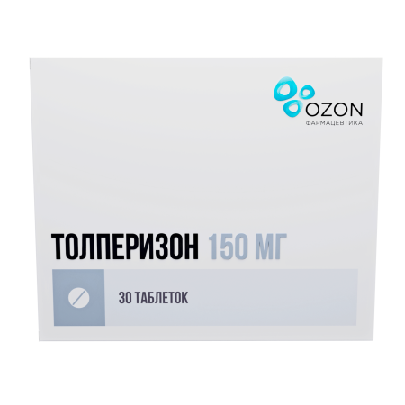 Толперизон таблетки, покрытые плёночной оболочкой 150мг №30 детальное фото в интернет-аптеке "Фармсервис"