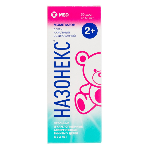 Назонекс спрей назальный дозированный 50мкг/доза x 60доза №1 фото в интернет-аптеке "Фармсервис"