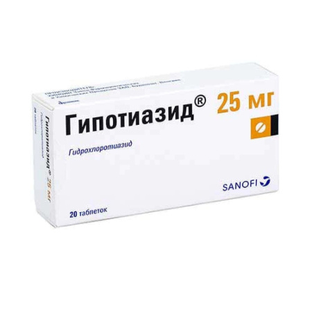Гипотиазид таблетки 25мг №20 детальное фото в интернет-аптеке "Фармсервис"