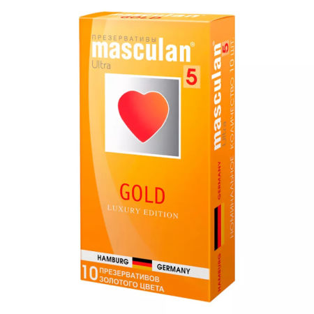 Презерватив MASCULAN-5 ULTRA №10 (золото) детальное фото в интернет-аптеке "Фармсервис"