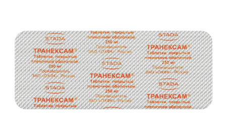 Транексам таблетки, покрытые плёночной оболочкой 250мг №10 детальное фото в интернет-аптеке "Фармсервис"