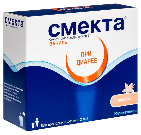 Смекта порошок для приготовления суспензии для приема внутрь, [ванильный] 3г x 3.76г №20 фото в интернет-аптеке "Фармсервис"