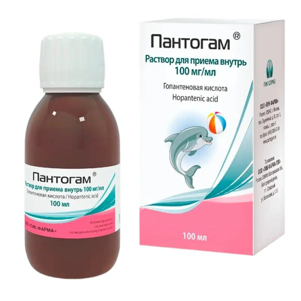 Пантогам раствор для приёма внутрь 100мг/мл x 100мл №1 фото в интернет-аптеке "Фармсервис"