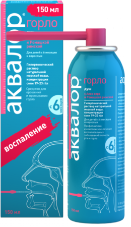 Аквалор горло алоэ+римская ромашка (спрей для горла) 150мл детальное фото в интернет-аптеке "Фармсервис"