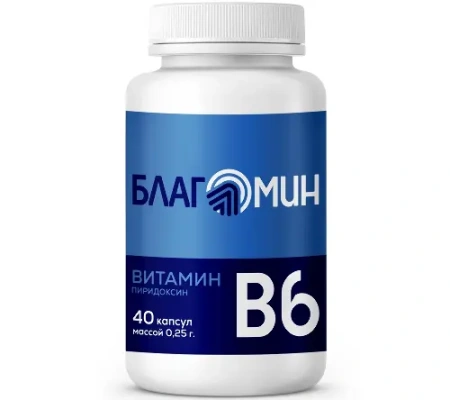 Благомин Витамин B6 (пиридоксин) капсулы №40 детальное фото в интернет-аптеке "Фармсервис"