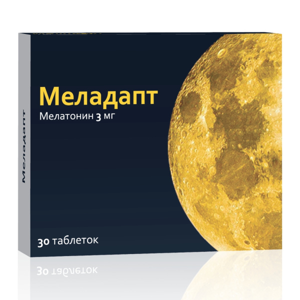 Меладапт таблетки, покрытые плёночной оболочкой 3мг №30 фото в интернет-аптеке "Фармсервис"
