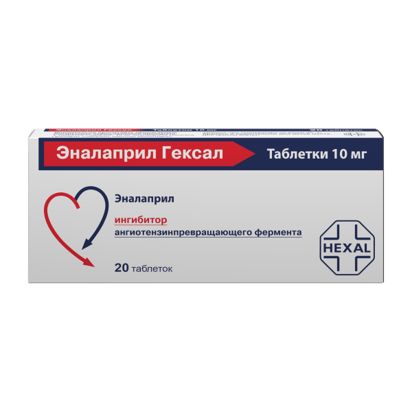 Эналаприл Гексал таблетки 10мг №20 фото в интернет-аптеке "Фармсервис" Эналаприл Гексал таблетки 10мг №20 фото в интернет-аптеке "Фармсервис"
