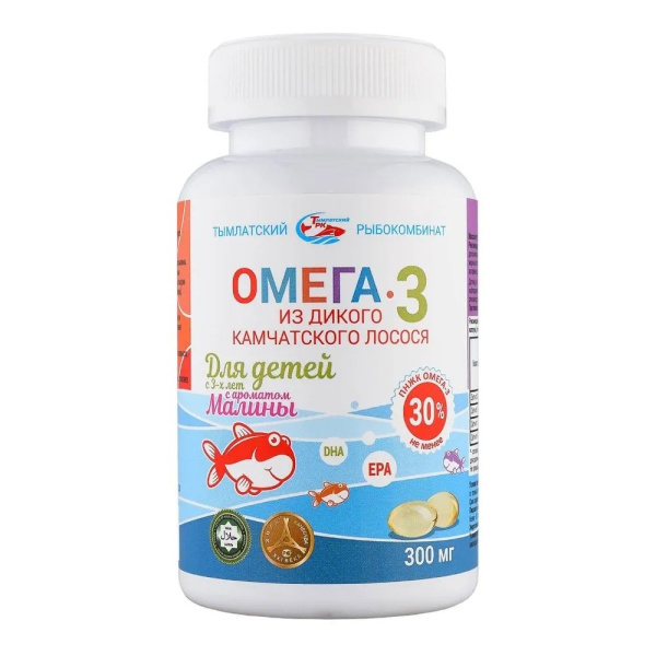 Salmonica Омега-3 из дикого камчатского лосося детский капс. 300мг №250 (малина) фото в интернет-аптеке "Фармсервис"