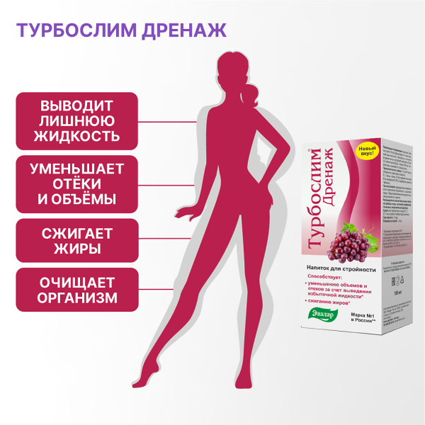 Турбослим дренаж фл.(р-р орал.) 100мл фото в интернет-аптеке "Фармсервис"