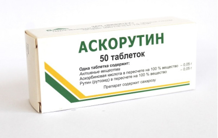 Аскорутин таблетки 50мг+50мг №50 детальное фото в интернет-аптеке "Фармсервис"