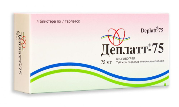 Деплатт-75 таблетки, покрытые плёночной оболочкой 75мг №28 фото в интернет-аптеке "Фармсервис"