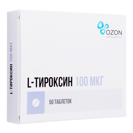 L-Тироксин таблетки 100мкг №50 детальное фото в интернет-аптеке "Фармсервис"