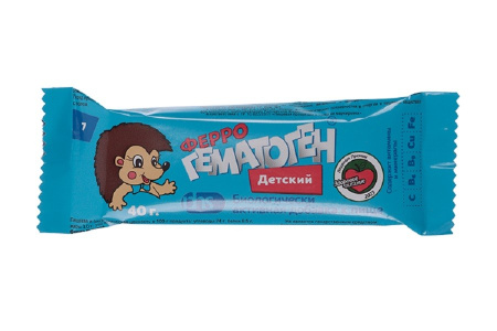 Феррогематоген пастилки жевательные 40г детский детальное фото в интернет-аптеке "Фармсервис"