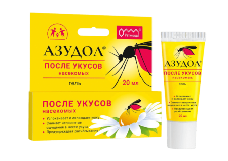 Азудол гель после укусов насекомых 20мл детальное фото в интернет-аптеке "Фармсервис"