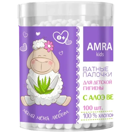 Ватные палочки AMRA №100 (банка) детальное фото в интернет-аптеке "Фармсервис"