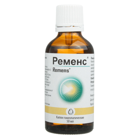 Ременс капли гомеопатические 50мл №1 детальное фото в интернет-аптеке "Фармсервис"